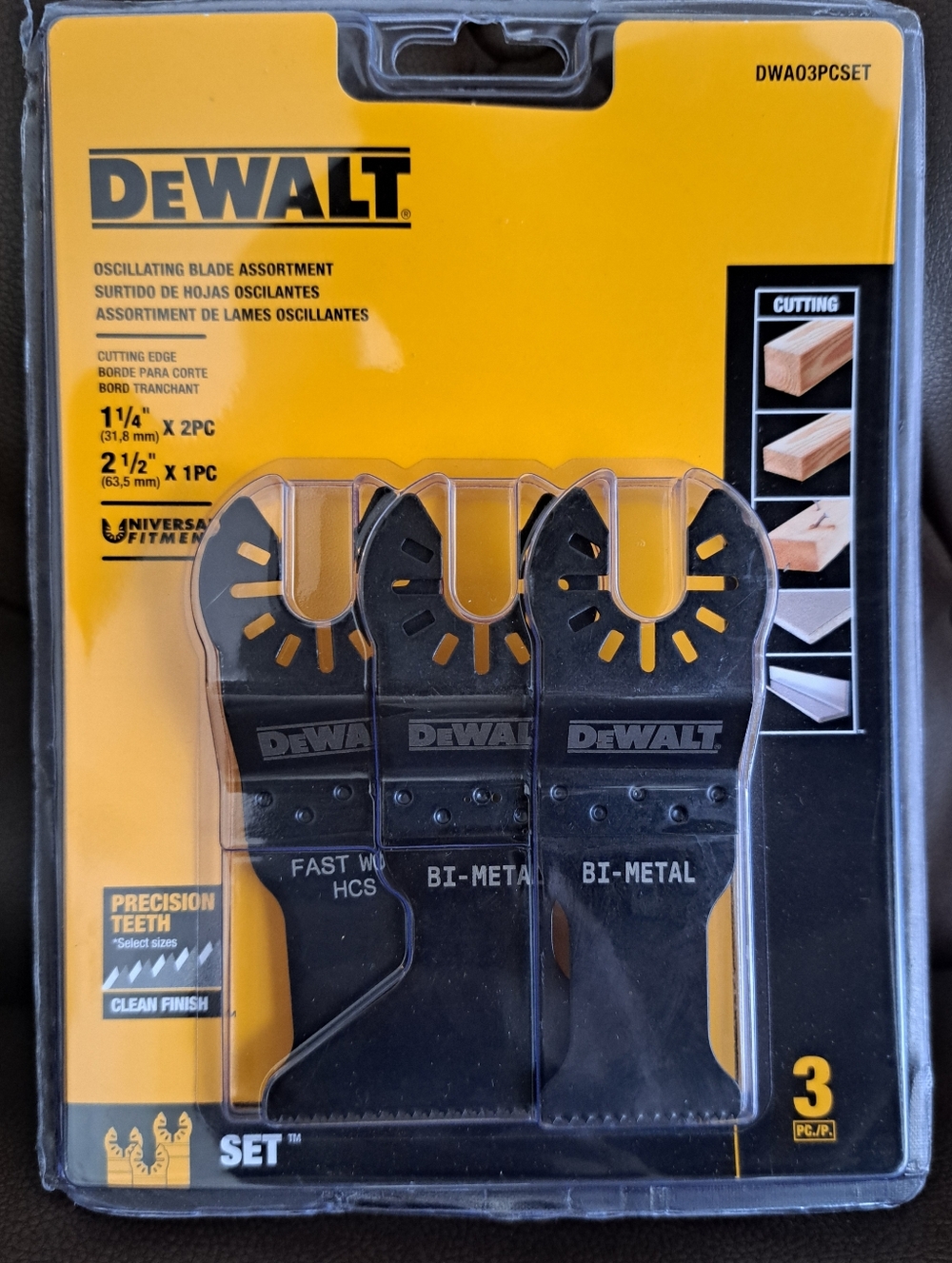 DEWALT Black Oscillating Multi-Tool Blade Set (3-Piece)